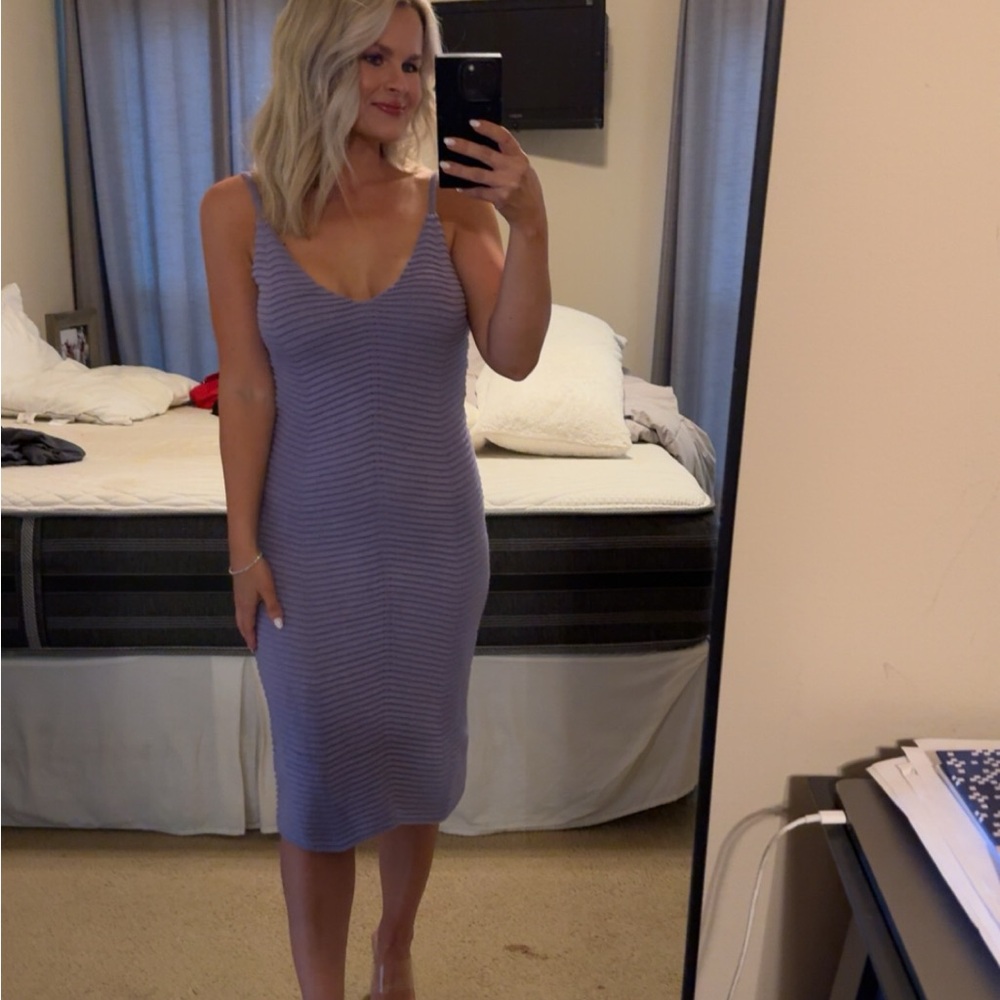 Chic Lavender Knit Dress